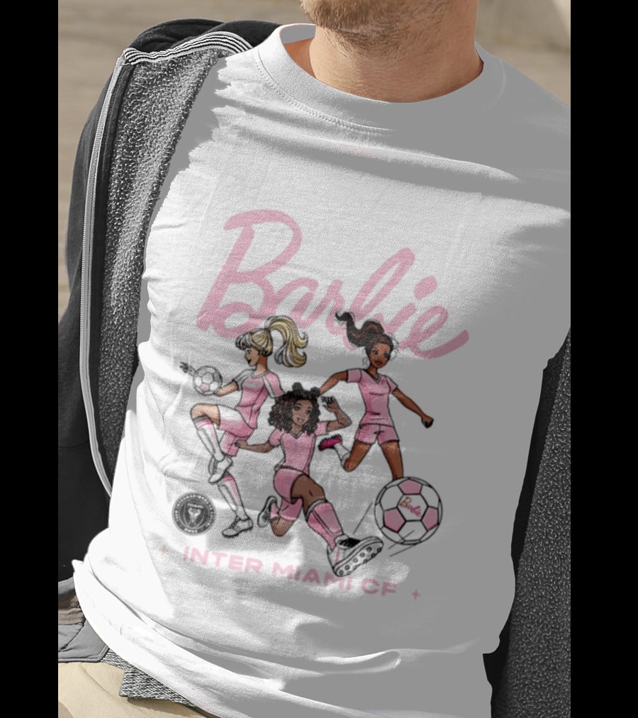 Barbie Inter Miami CF Soccer Collaboration MLS Players T-Shirt