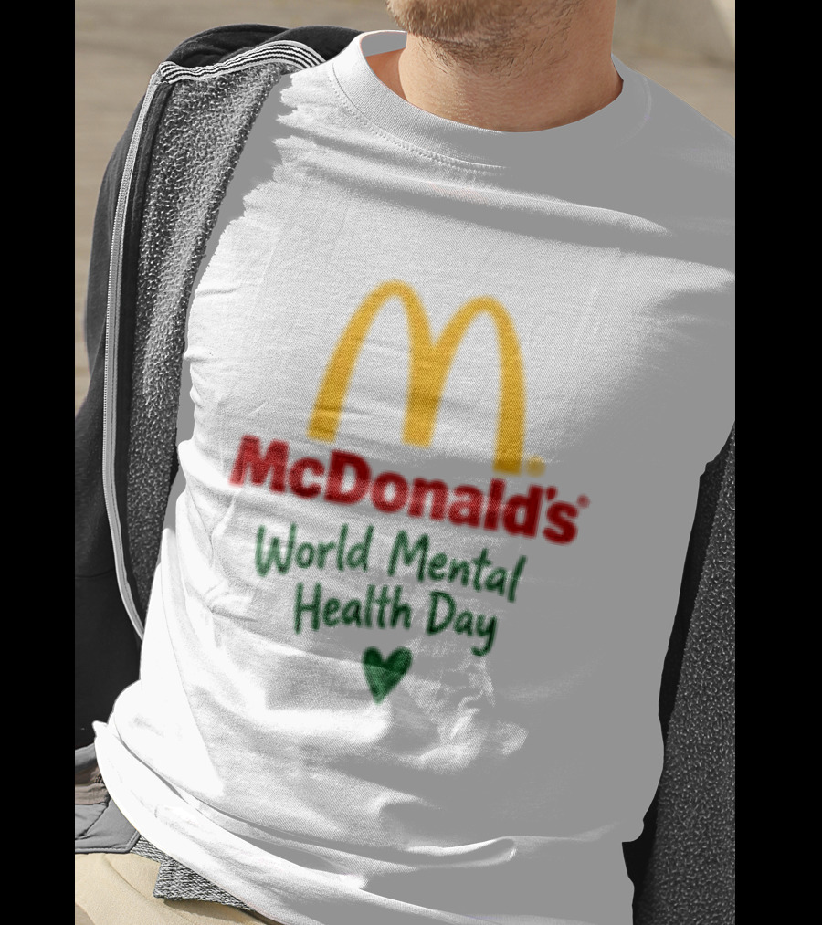 McDonald's World Mental Health Day Green Ribbon Awareness T-Shirt