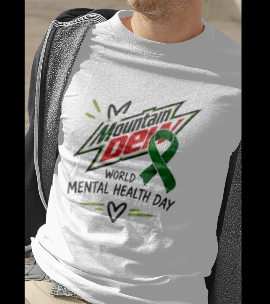 Mountain Dew Green Ribbon World Mental Health Day T-Shirt