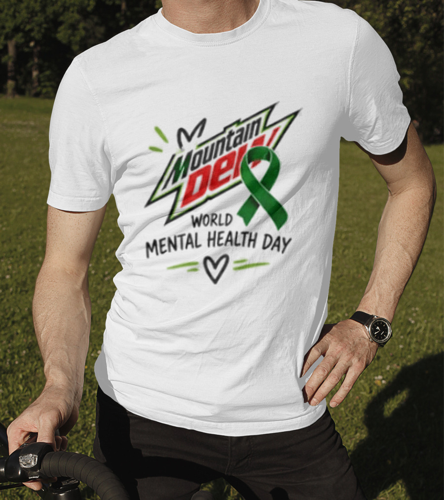 Mountain Dew Green Ribbon World Mental Health Day T-Shirt