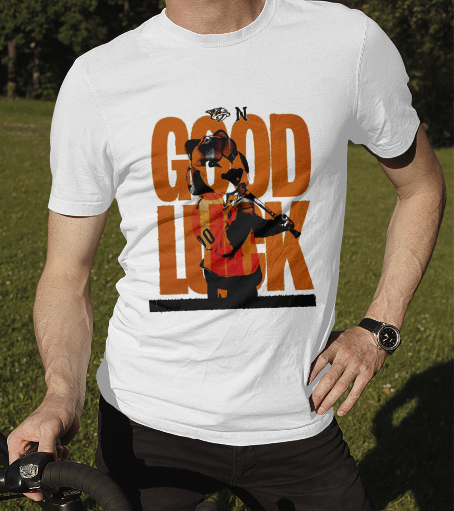 Nashville Predators Gnash Good Luck Hockey T-Shirt