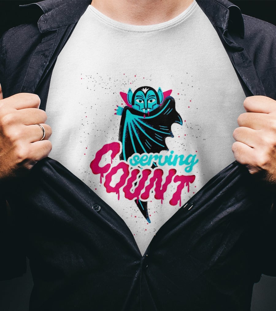 Serving Cunt Dracula Vampire Pastel Gothic Halloween T-Shirt
