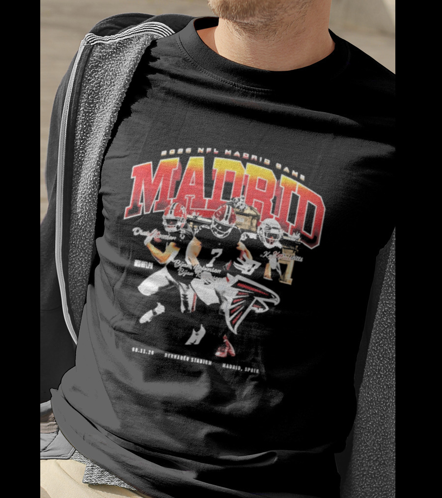 2026 NFL Madrid Games Atlanta Falcons Football Madrid Villaverde Vallecas Barajas Puente De Vallecas T-Shirt
