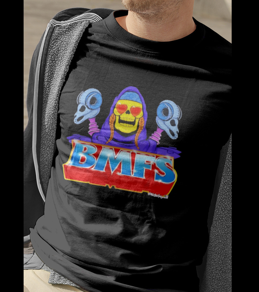 BMFS Halloween Skull With Heart Eyes And Ram Skulls T-Shirt