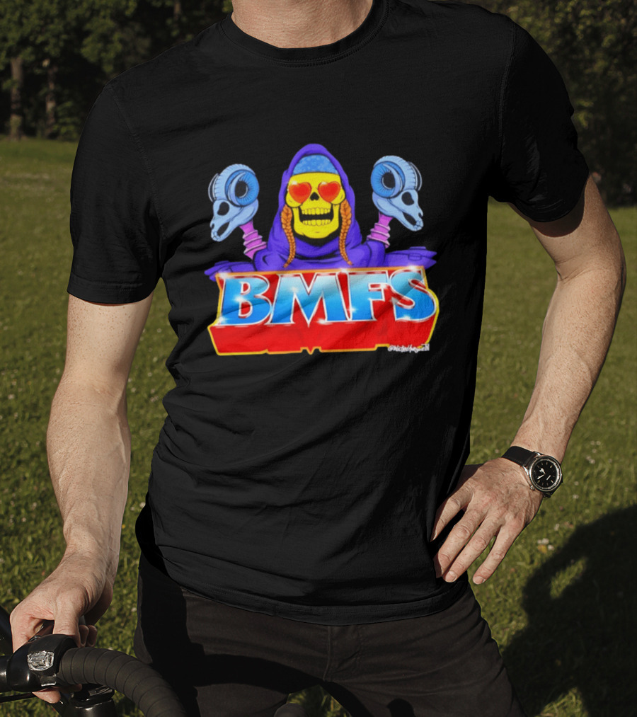 BMFS Halloween Skull With Heart Eyes And Ram Skulls T-Shirt