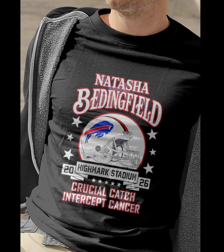 Buffalo Bills Natasha Bedingfield 2026 Crucial Catch Intercept Cancer T-Shirt