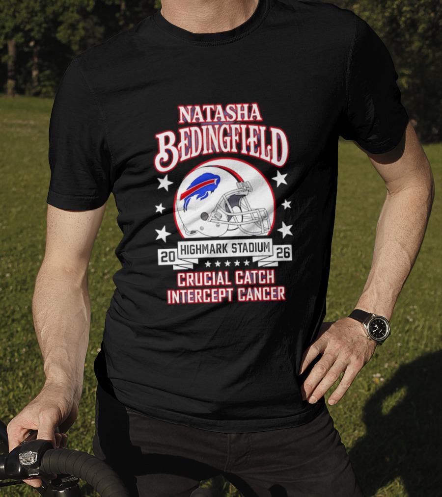Buffalo Bills Natasha Bedingfield 2026 Crucial Catch Intercept Cancer T-Shirt