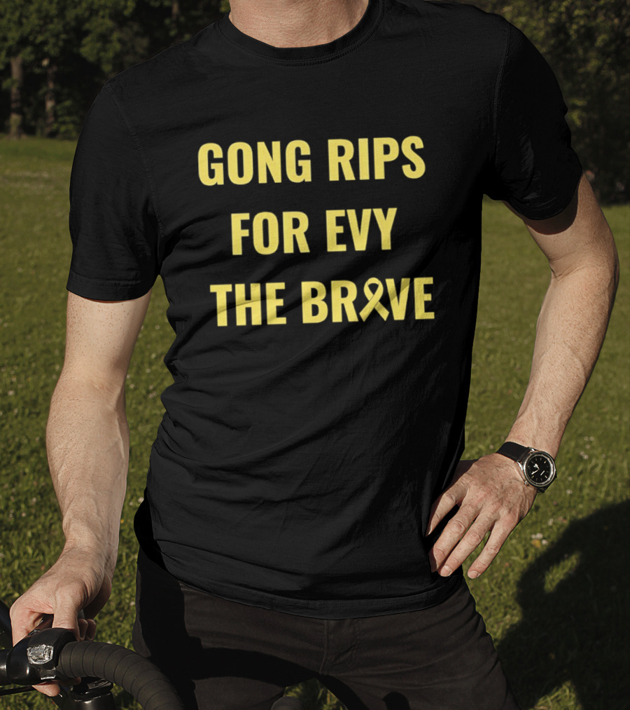 Gong Rips For Evy The Brave Awareness Ribbon T-Shirt