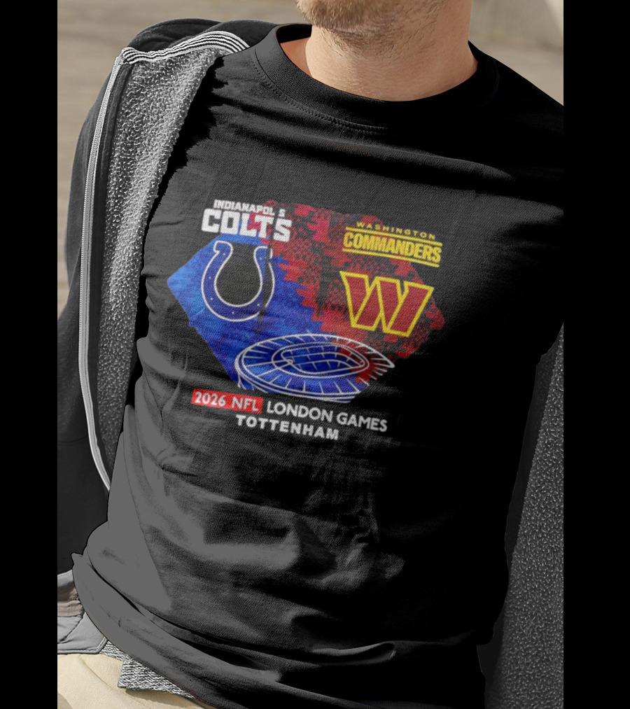 Indianapolis Colts Vs Washington Commanders 2026 NFL London Games Wembley Stadium T-Shirt