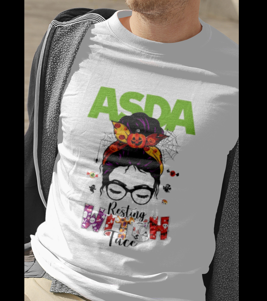 ASDA Resting Witch Face Halloween 2026 Pumpkin Headband Glasses T-Shirt