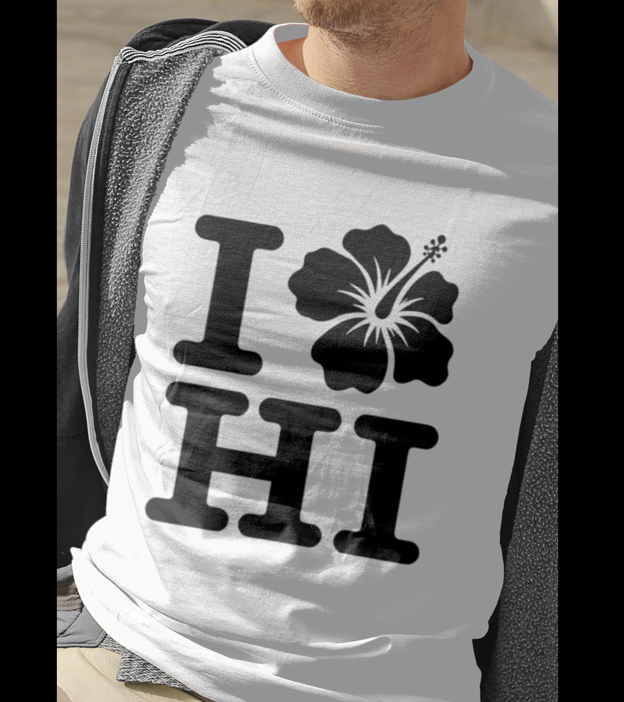 Dokki Wears I Love Hibiscus HI T-Shirt