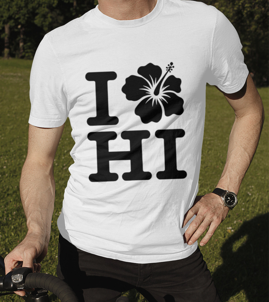 Dokki Wears I Love Hibiscus HI T-Shirt