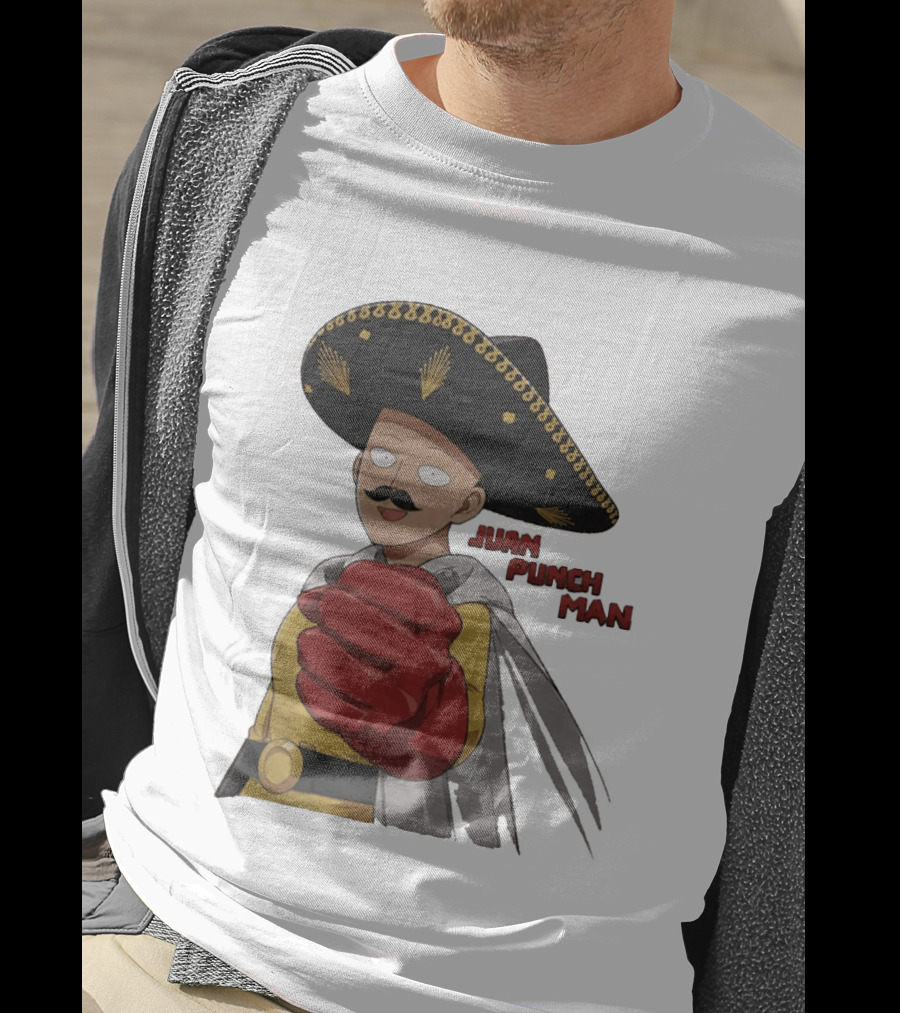 Juan Punch Man Mexican Sombrero Moustache T-Shirt