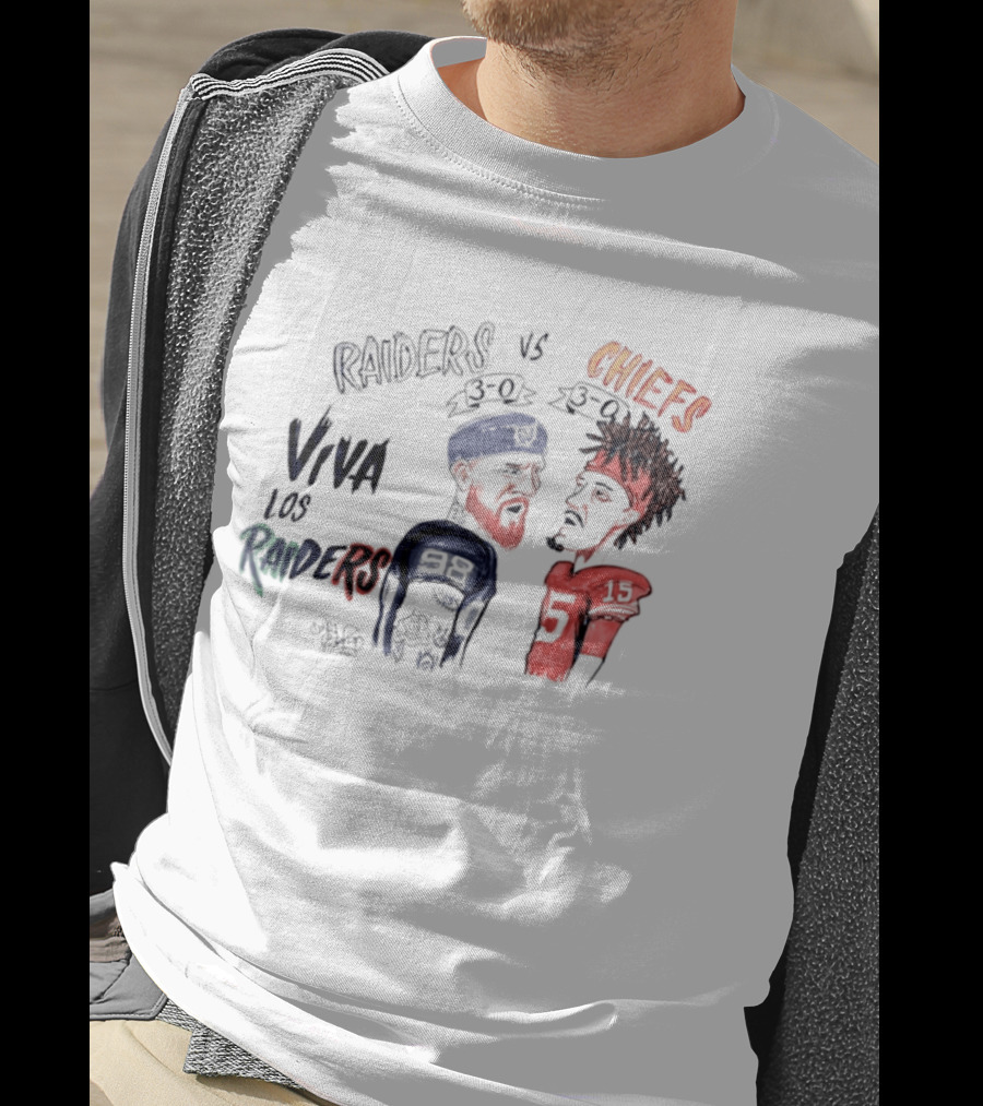 Viva Los Raiders 98 Vs Chiefs 15 Caricature T-Shirt