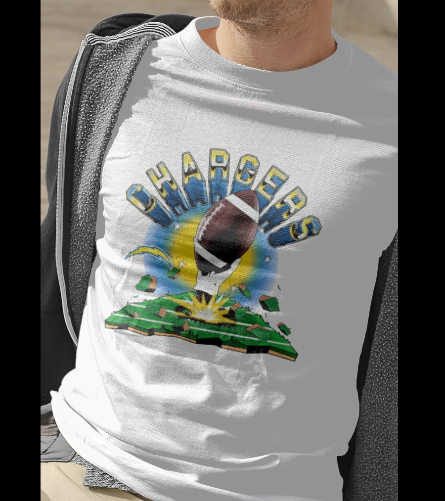 Los Angeles Chargers 2026 Explode Clubhouse Football Burst T-Shirt
