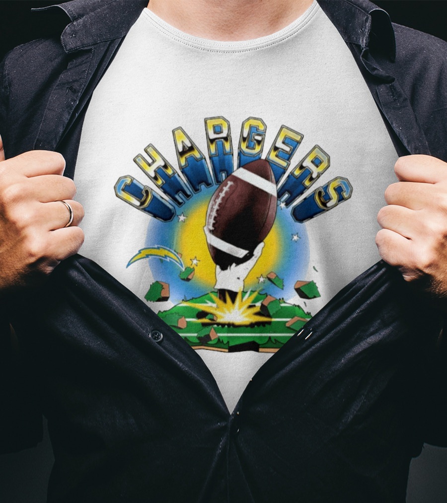 Los Angeles Chargers 2026 Explode Clubhouse Football Burst T-Shirt