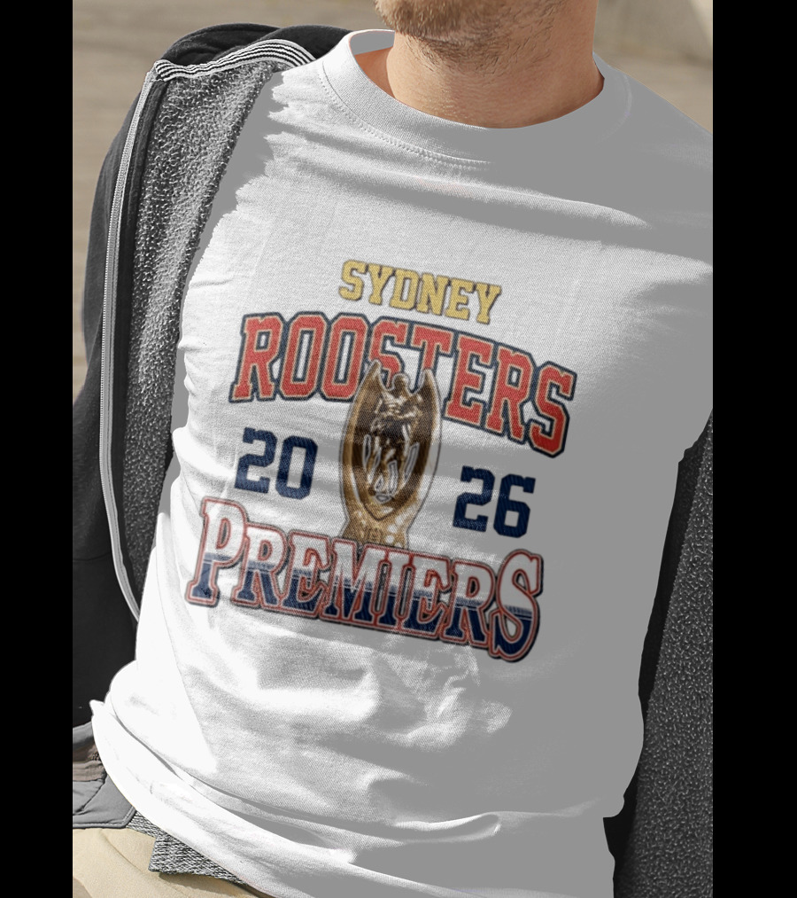 Sydney Roosters 2026 Premiers Trophy Celebrating NRL Victory T-Shirt