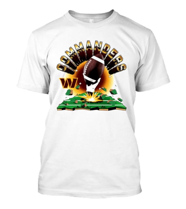 Washington Commanders 2026 Explode Clubhouse Commanders Football Burst T-Shirt