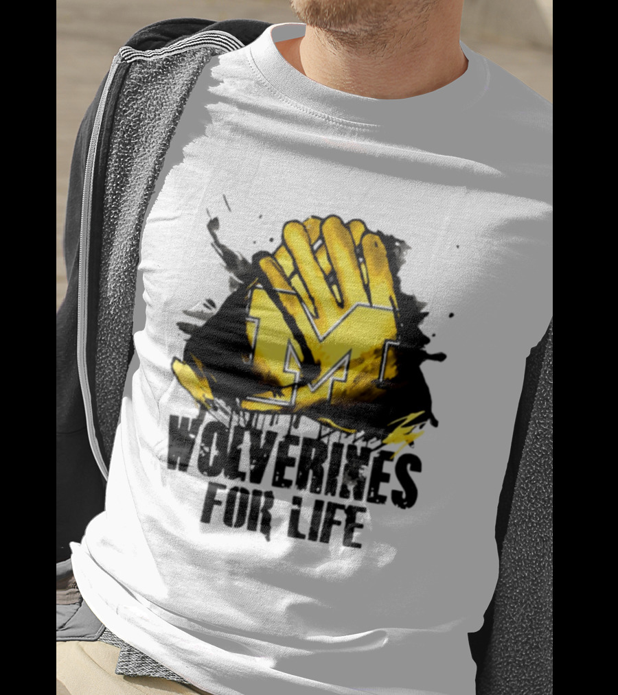 Michigan Wolverines M Symbol Wolverines For Life T-Shirt