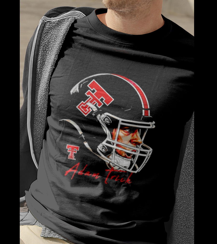 Adam Trick Texas Tech Red Raiders Football Helmet NCAA Game Face T-Shirt