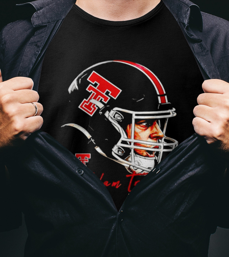 Adam Trick Texas Tech Red Raiders Football Helmet NCAA Game Face T-Shirt