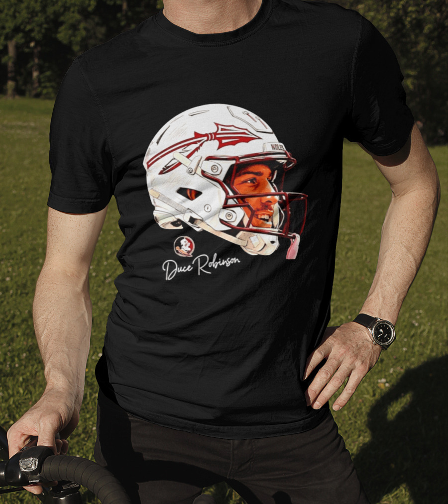 Duce Robinson Florida State Seminoles Football NCAA Game Face Helmet T-Shirt