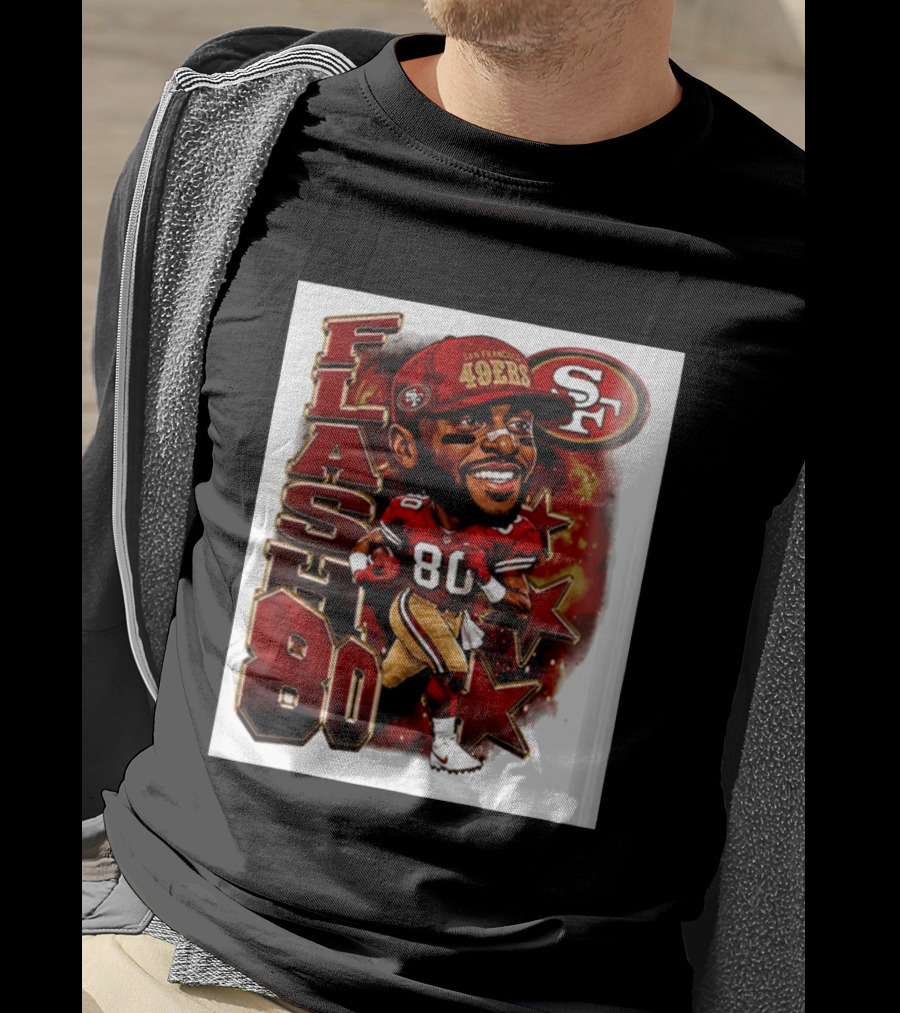 Flash Jerry Rice 80 San Francisco 49ers Caricature SF T-Shirt