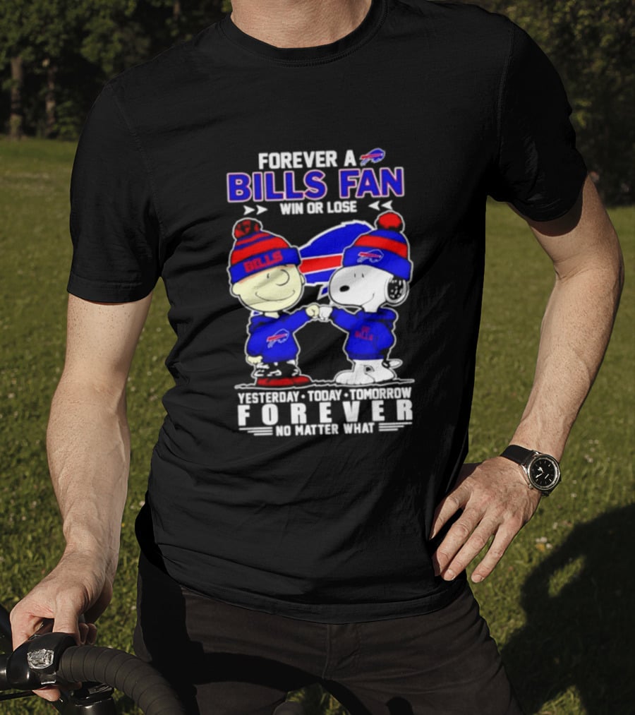 Forever A Bills Fan Win Or Lose Charlie Brown And Snoopy T-Shirt