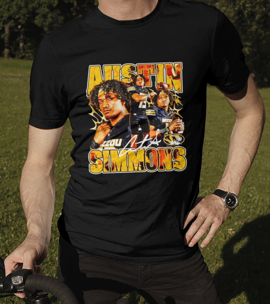 Austin Simmons Mizzou Tigers Football NCAA Player Collage T-Shirt