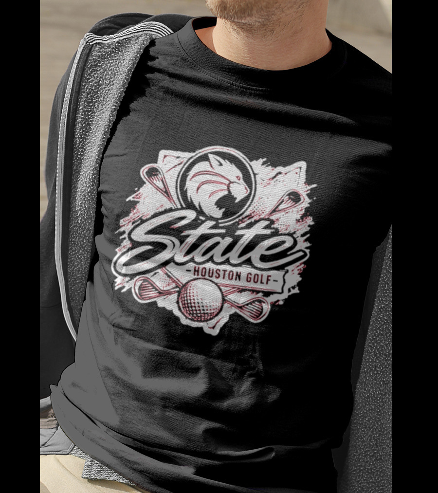 Houston State Golf Team 2026 Wildcats Lacrosse And Golf Clubs Combination T-Shirt