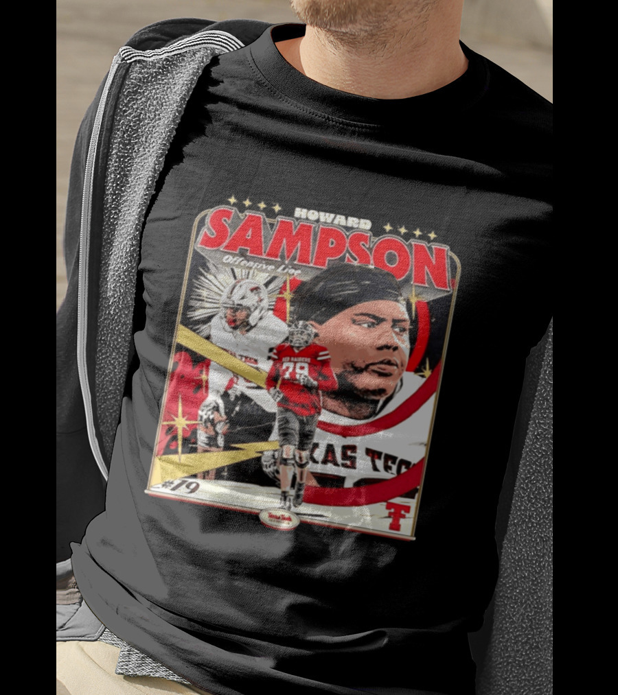 Howard Sampson Texas Tech Red Raiders Football Offensive Line #79 NCAA T-Shirt