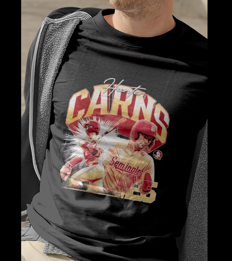 Hunter Carns Seminoles Baseball Florida State NCAA Player 25 T-Shirt
