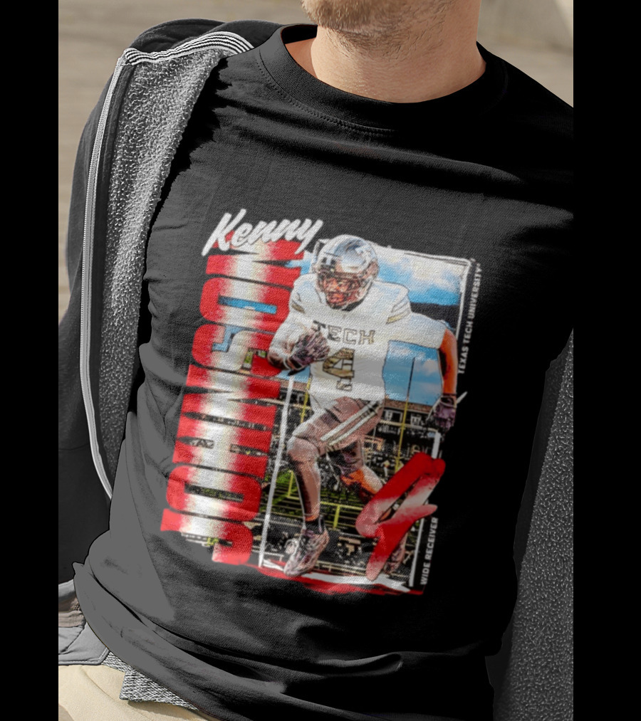 Kenny Johnson Texas Tech Red Raiders Wide Receiver Football NCAA Cards Stadium T-Shirt