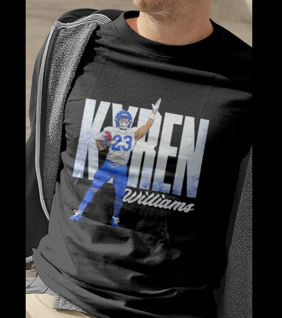 Kyren Williams Los Angeles Rams 23 Football Player Pose T-Shirt