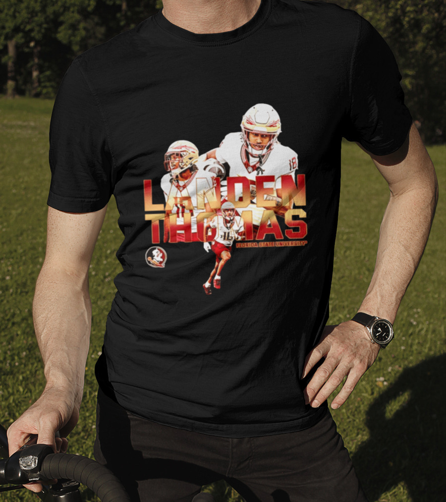 Landen Thomas Florida State University Football Player Collage T-Shirt
