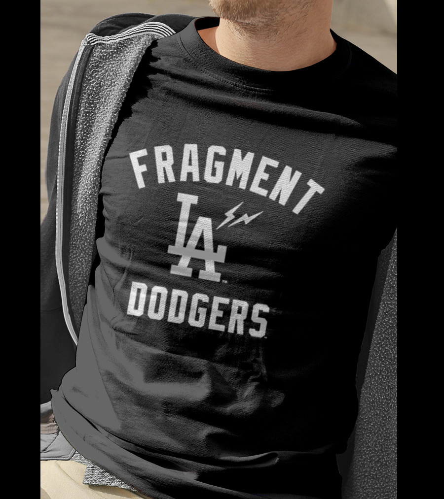 Fragment Los Angeles Dodgers Lightning Bolt Collaboration T-Shirt