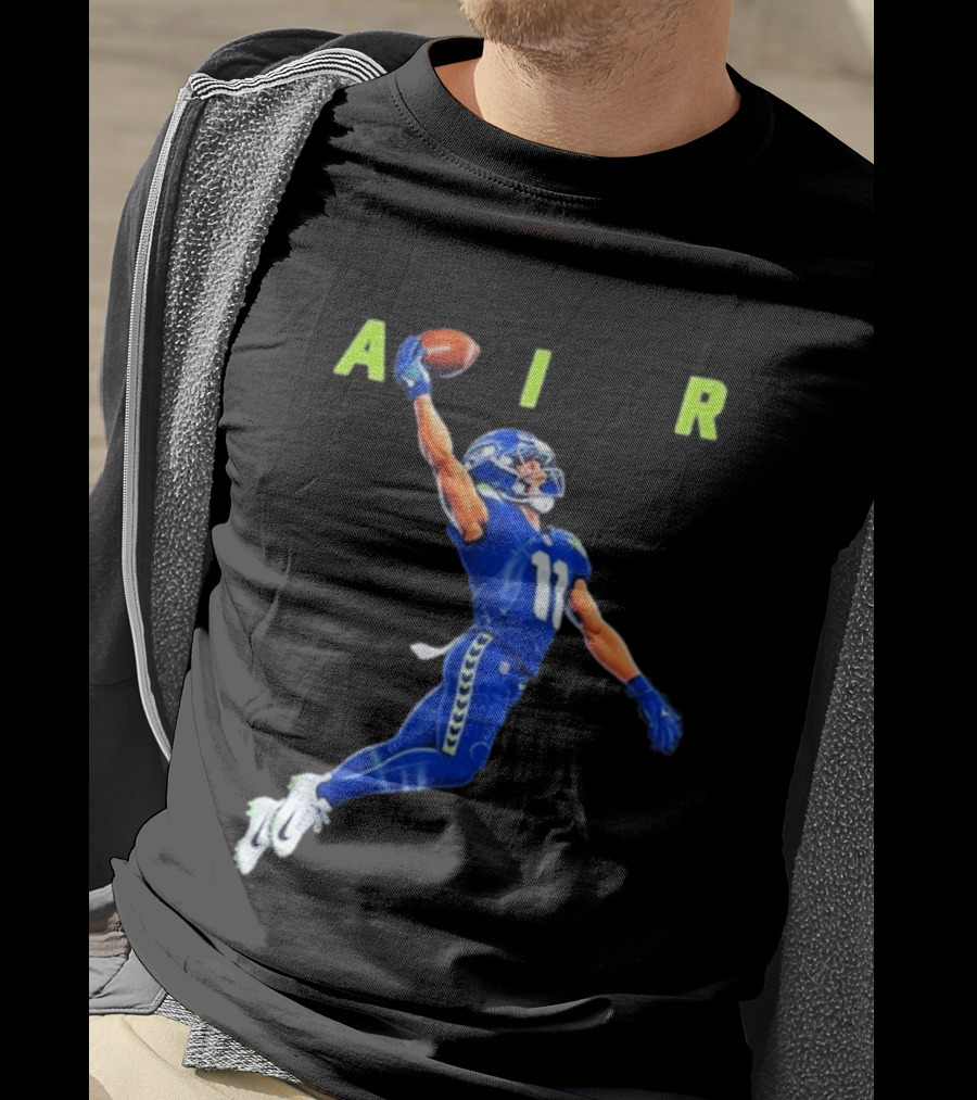 Seattle Seahawks No 11 Air Football Player Leap T-Shirt