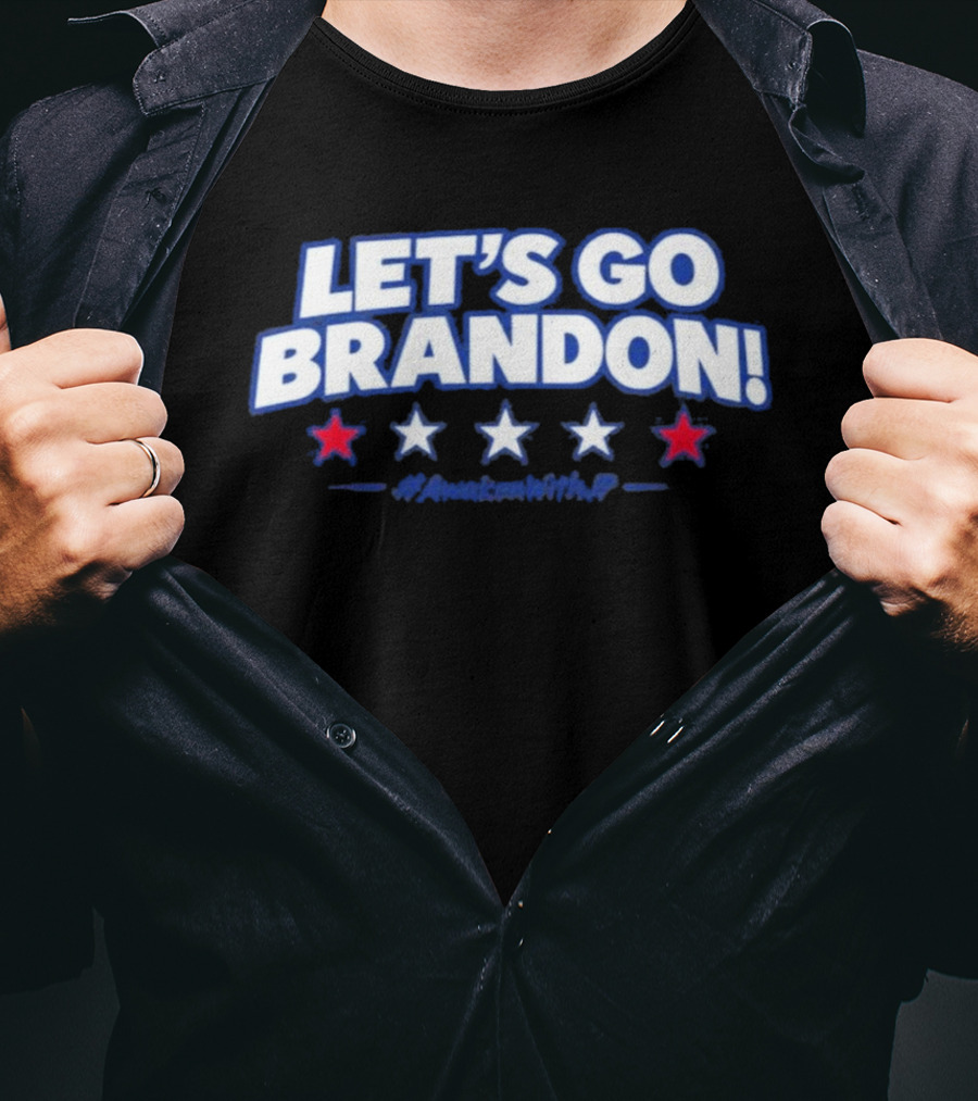 Let's Go Brandon Stars Pattern Hashtag T-Shirt