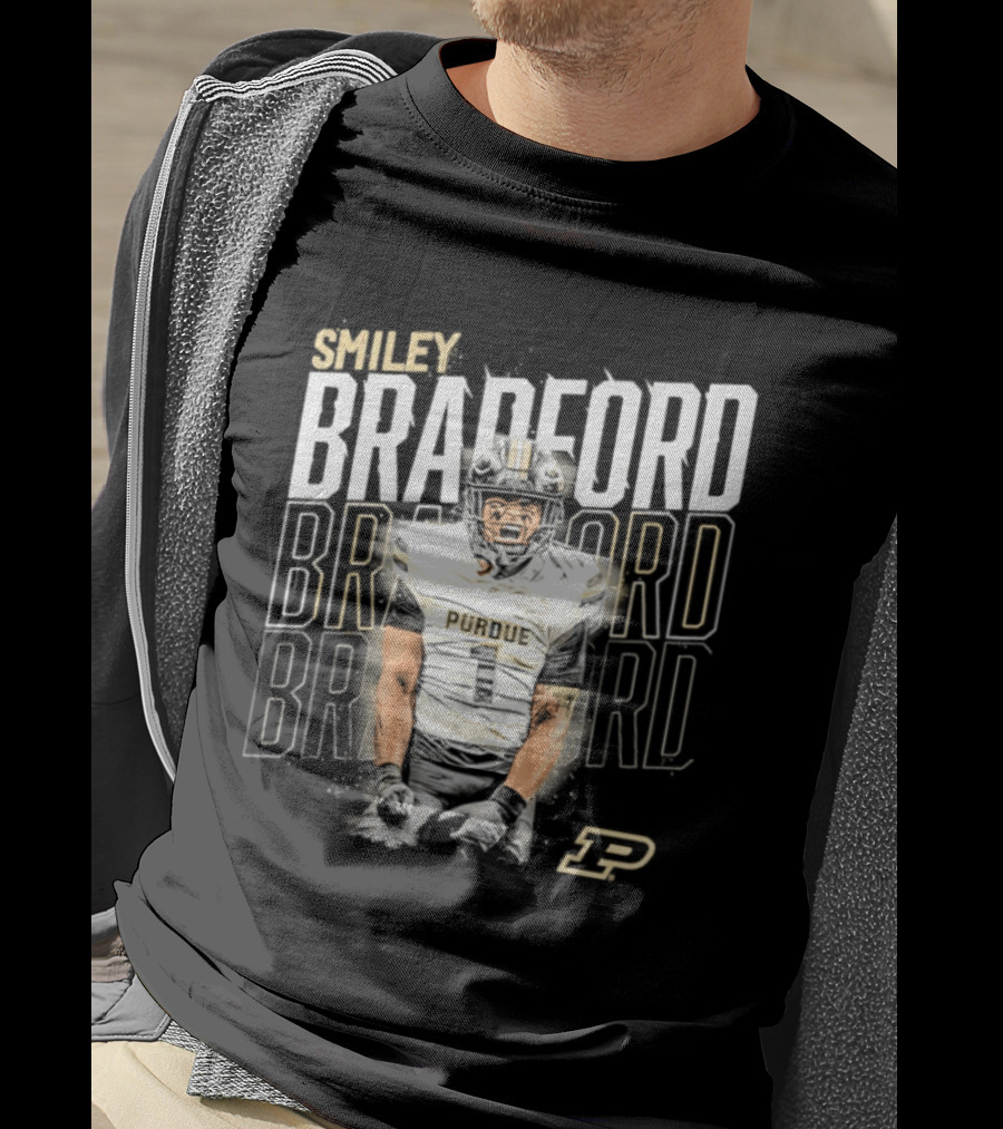 Smiley Bradford Purdue Boilermakers Football NCAA Athletics T-Shirt