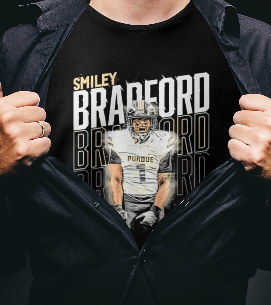 Smiley Bradford Purdue Boilermakers Football NCAA Athletics T-Shirt