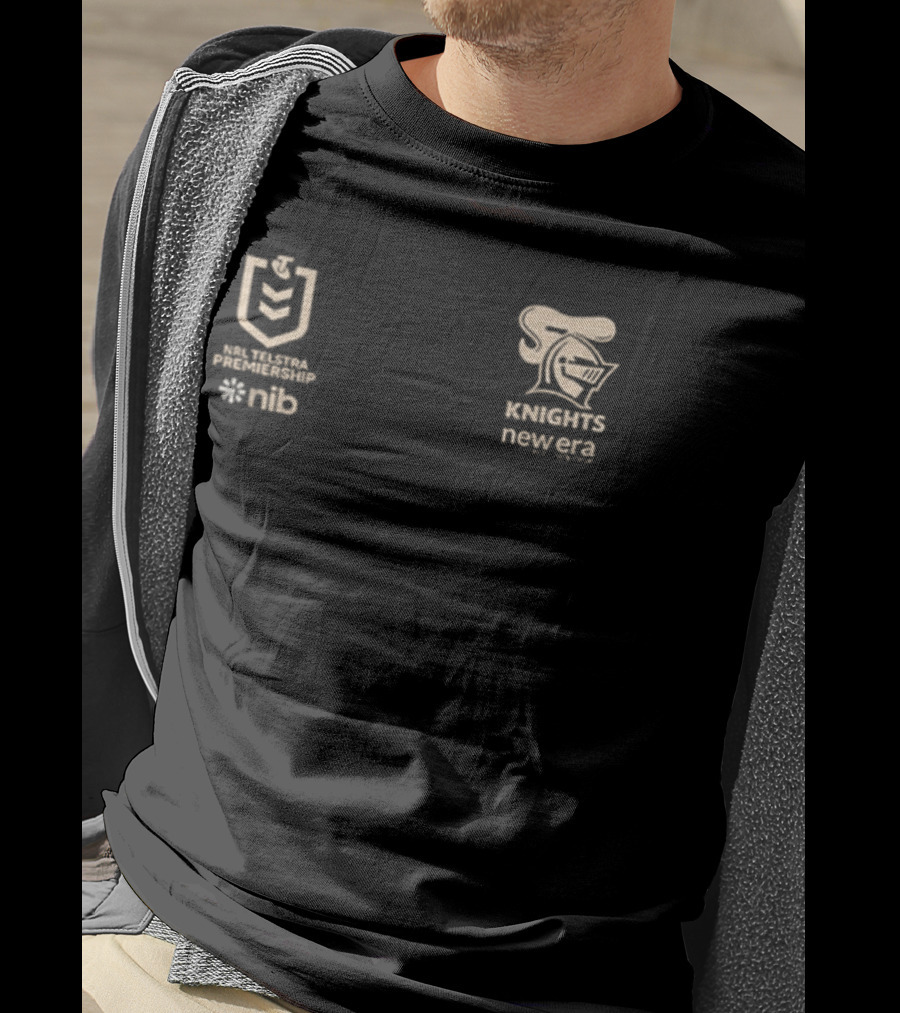 Newcastle Knights NRL 2026 Telstra Premiership Grand Final Signatures Knights New Era Nib T-Shirt