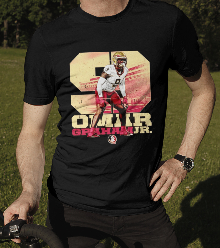 Omar Graham Jr Florida State Seminoles Football NCAA Number 9 T-Shirt