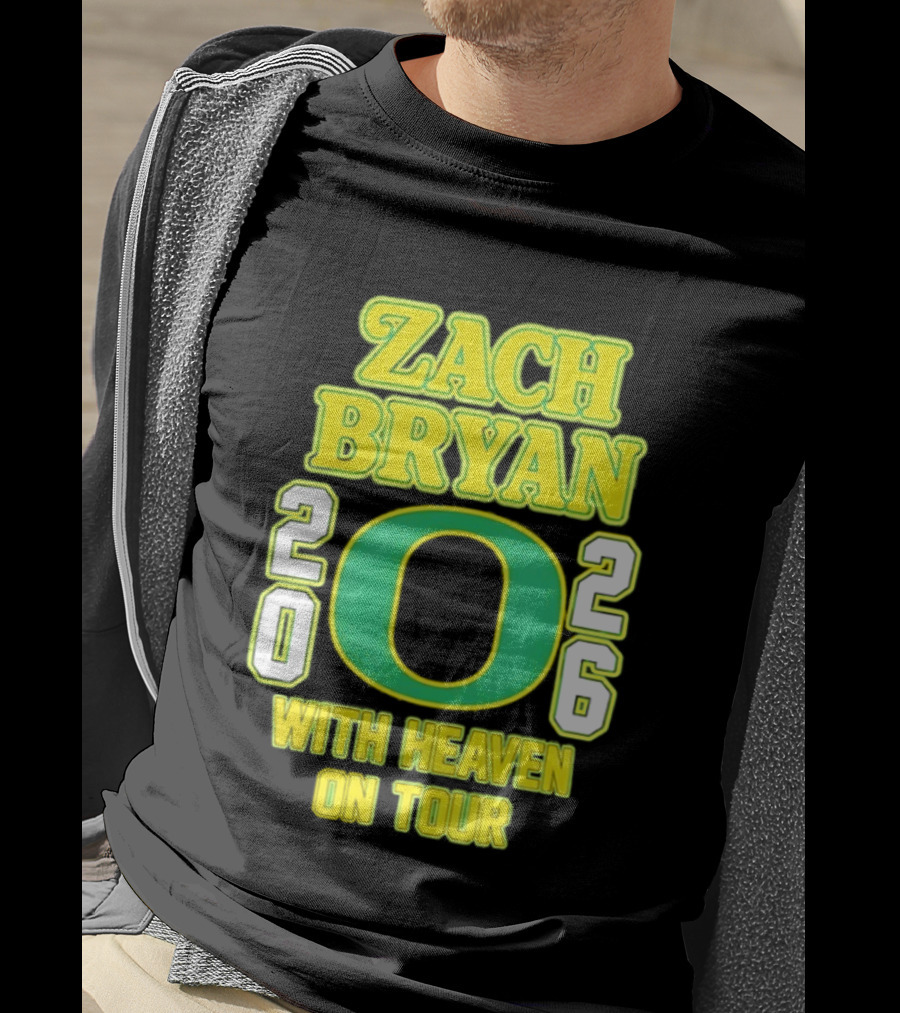 Zach Bryan Oregon 2026 With Heaven On Tour T-Shirt
