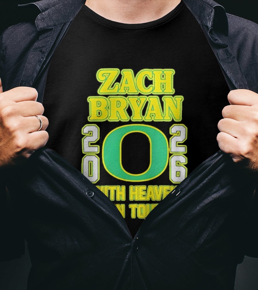 Zach Bryan Oregon 2026 With Heaven On Tour T-Shirt