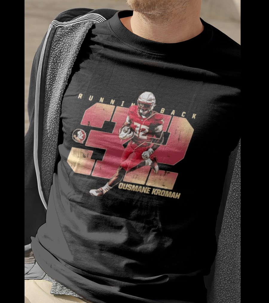 Florida State Seminoles Running Back Ousmane Kromah No 32 Football T-Shirt