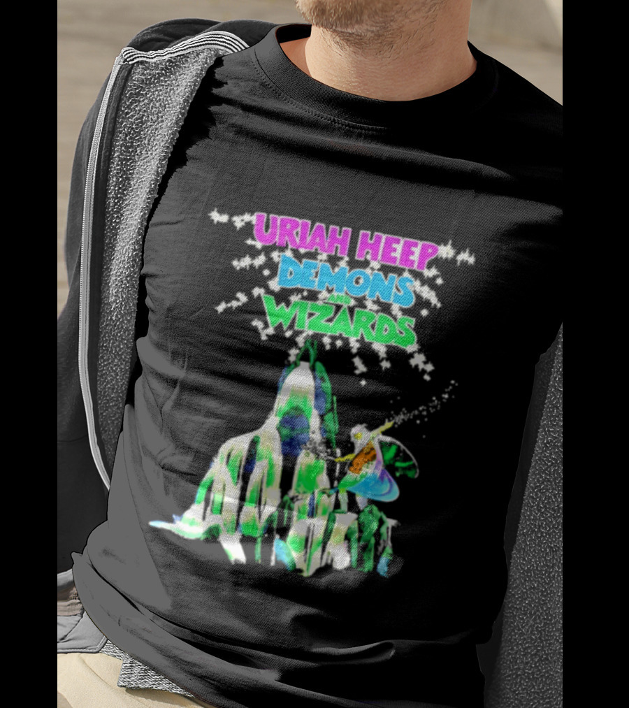 Uriah Heep Demons And Wizards Hard Rock Album Fantasy T-Shirt