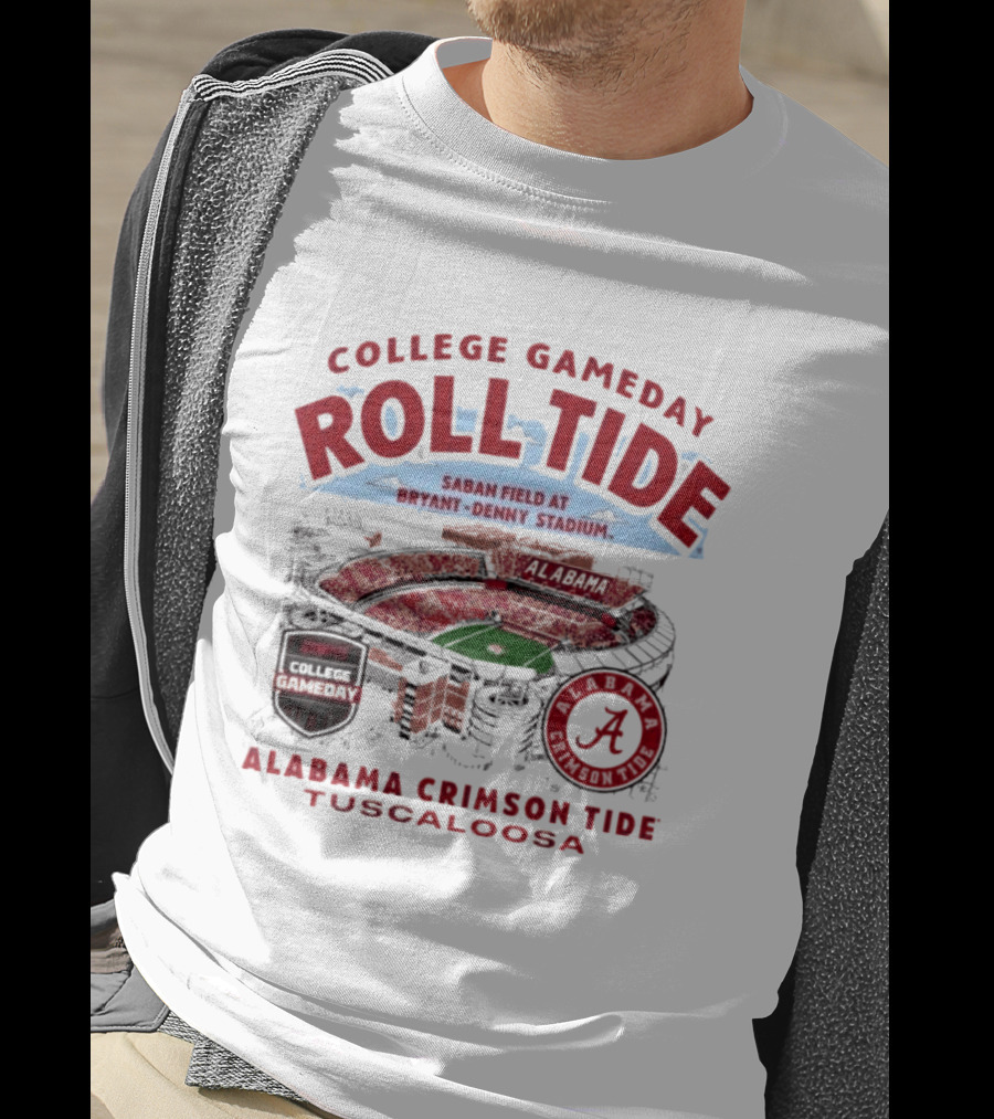 Alabama Crimson Tide Roll Tide College Gameday Saban Field Bryant Denny Stadium Tuscaloosa T-Shirt