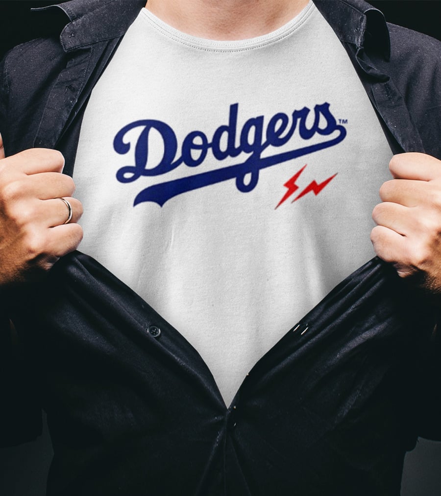 Dodgers 2026 Baseball Two Sided Lightning Bolt Edition T-Shirt