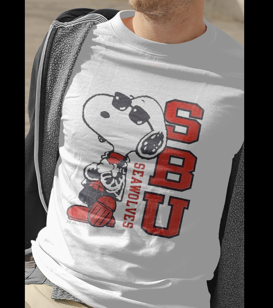 SBU Seawolves Snoopy Peanuts T-Shirt