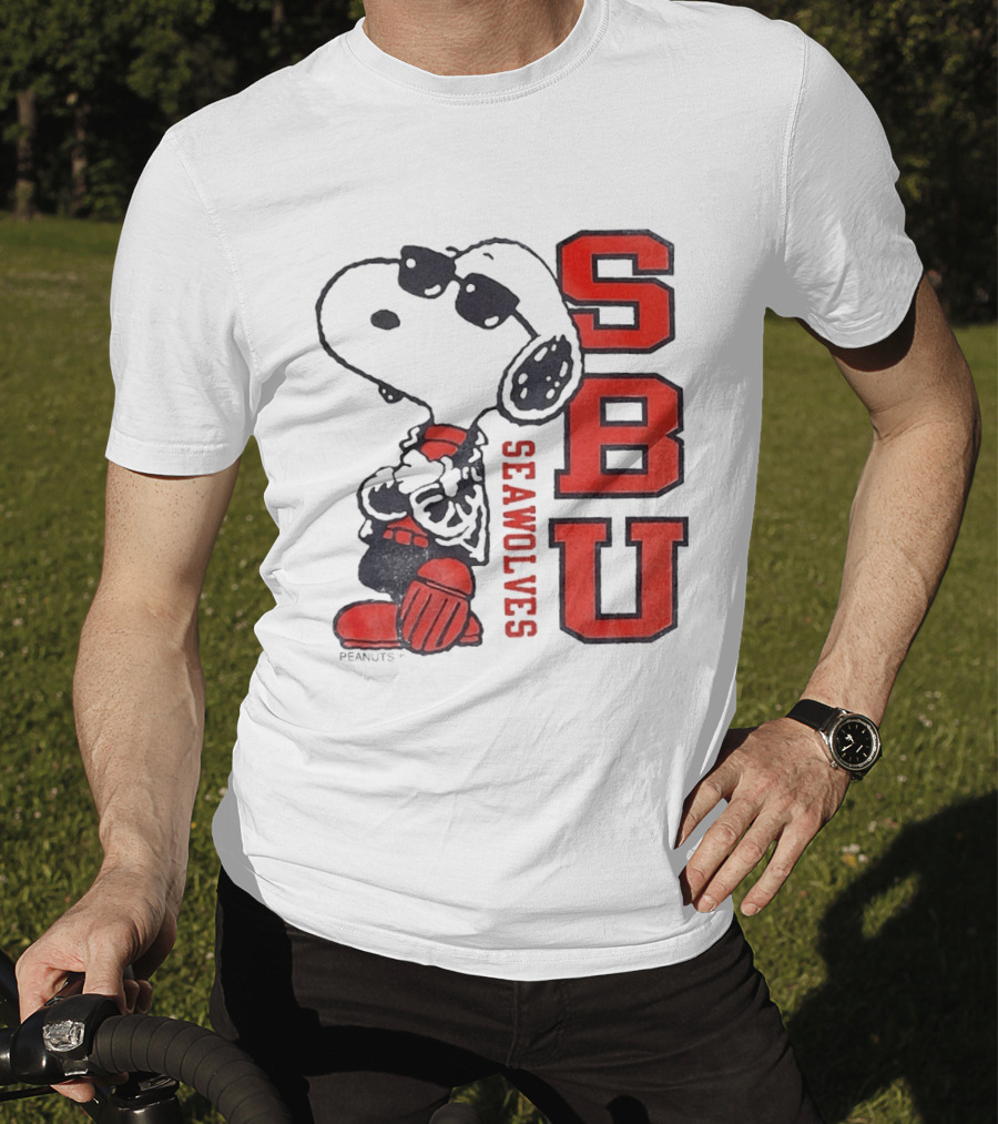 SBU Seawolves Snoopy Peanuts T-Shirt